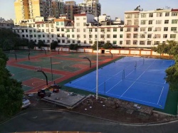 廣西玉林高中 硅PU球場_戶外運(yùn)動(dòng)地面案例_廣東