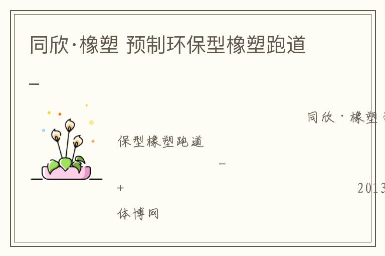 同欣·橡塑 預(yù)制環(huán)保型橡塑跑道_