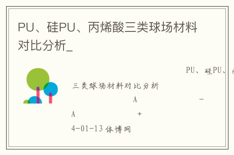 PU、硅PU、丙烯酸三類球場材料對比分析_
