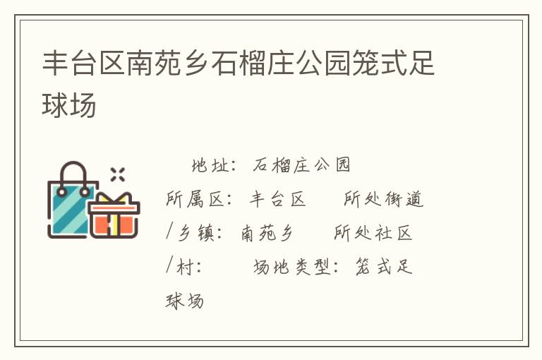 豐臺(tái)區(qū)南苑鄉(xiāng)石榴莊公園籠式足球場(chǎng)