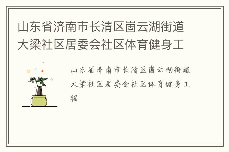 山東省濟(jì)南市長清區(qū)崮云湖街道大梁社區(qū)居委會社區(qū)體育健身工程