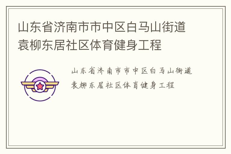 山東省濟南市市中區(qū)白馬山街道袁柳東居社區(qū)體育健身工程