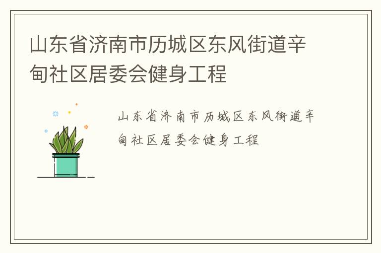 山東省濟(jì)南市歷城區(qū)東風(fēng)街道辛甸社區(qū)居委會(huì)健身工程