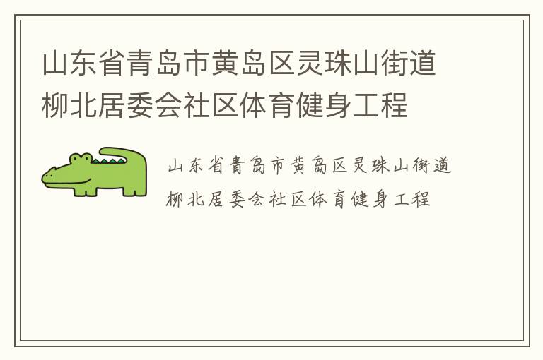 山東省青島市黃島區(qū)靈珠山街道柳北居委會(huì)社區(qū)體育健身工程