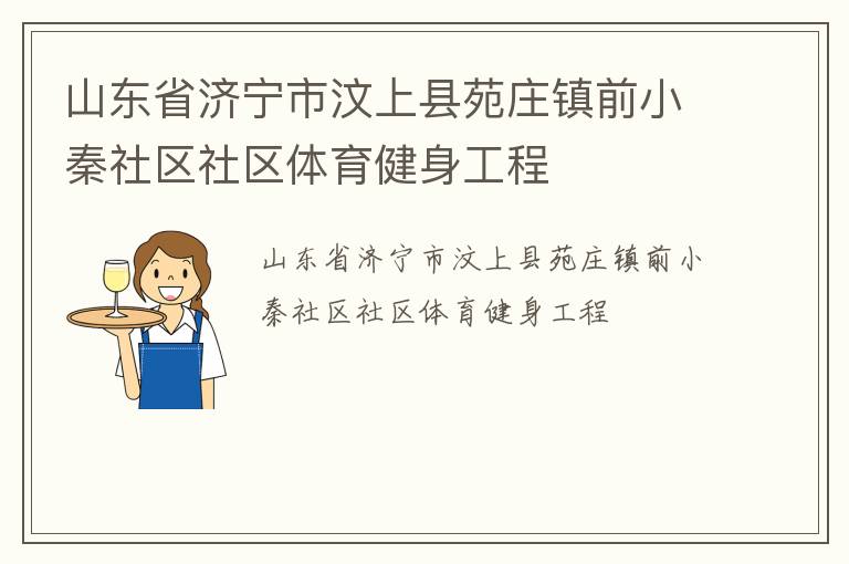 山東省濟寧市汶上縣苑莊鎮(zhèn)前小秦社區(qū)社區(qū)體育健身工程