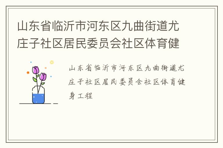 山東省臨沂市河?xùn)|區(qū)九曲街道尤莊子社區(qū)居民委員會(huì)社區(qū)體育健身工程