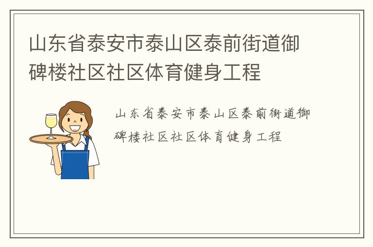 山東省泰安市泰山區(qū)泰前街道御碑樓社區(qū)社區(qū)體育健身工程