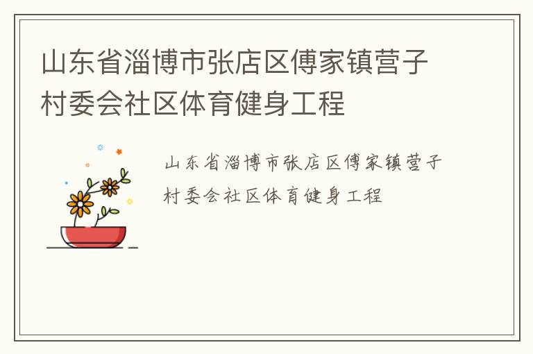 山東省淄博市張店區(qū)傅家鎮(zhèn)營(yíng)子村委會(huì)社區(qū)體育健身工程