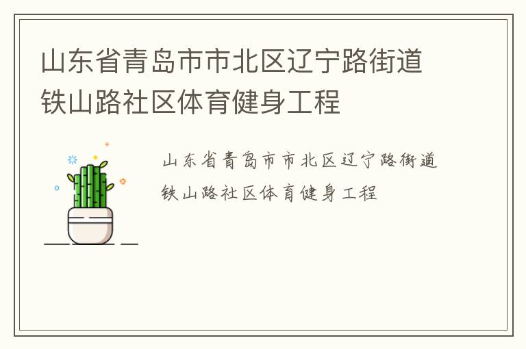 山東省青島市市北區(qū)遼寧路街道鐵山路社區(qū)體育健身工程