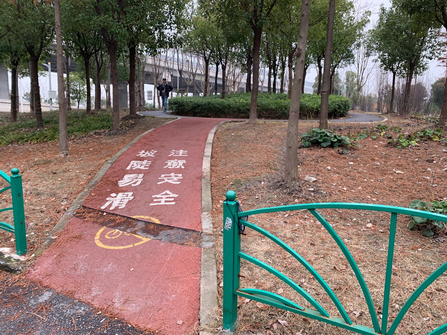 嘉閔高架綠化帶西側健身步道