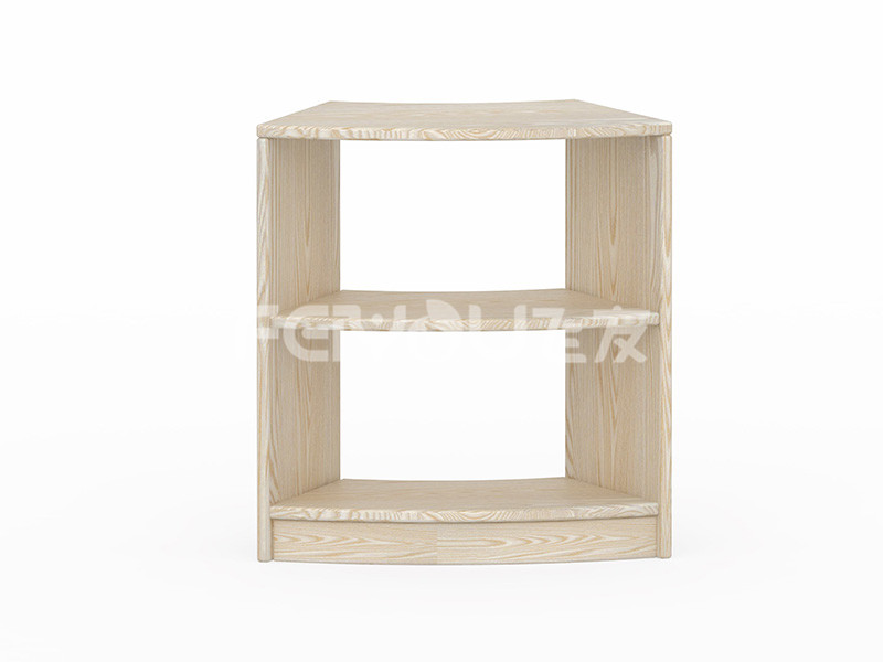 互動兒童實(shí)木弧形柜-030