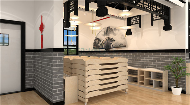 南方幼兒園室內(nèi)整體設(shè)計：中式教室