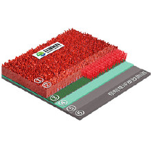 江河體育新國標預(yù)制型草坪塑膠跑道直銷耐磨防水 學(xué)校操場塑膠跑道材料生產(chǎn)廠家